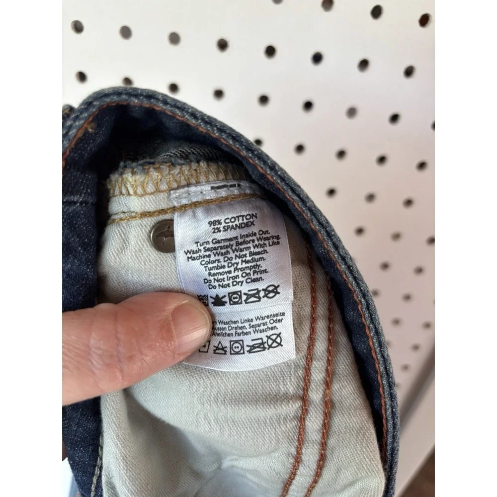 Eddie Bauer Jeans Women's 8 Blue‎ Denim Dark Wash Truly Straight Bootcut 32x33